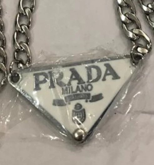 Prada Necklace Silver & White