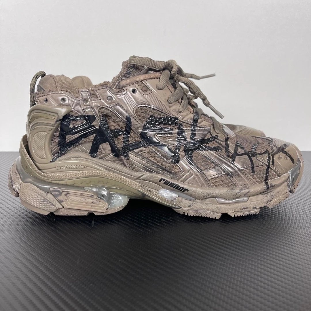 Balenciaga Runner Brown Black Balenciaga Font