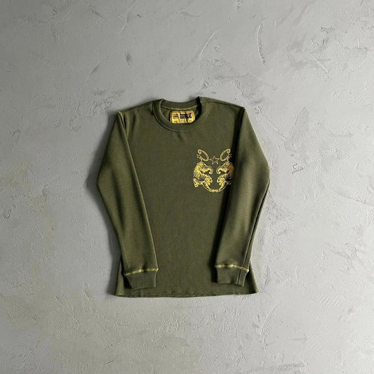 Corteiz tiger Stars Longsleeve Green