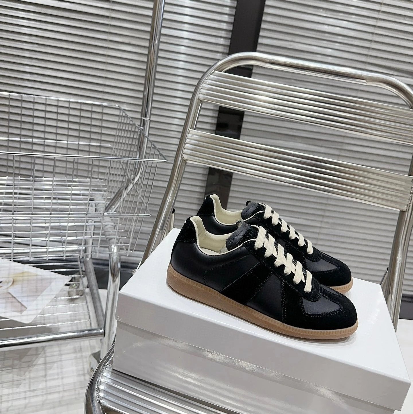Maison Margiela GAT Black (Brown Sole/White Laces)
