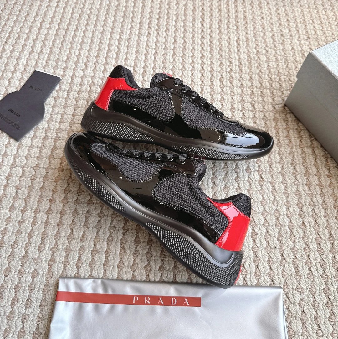 Prada America's Cup Black Red Heel