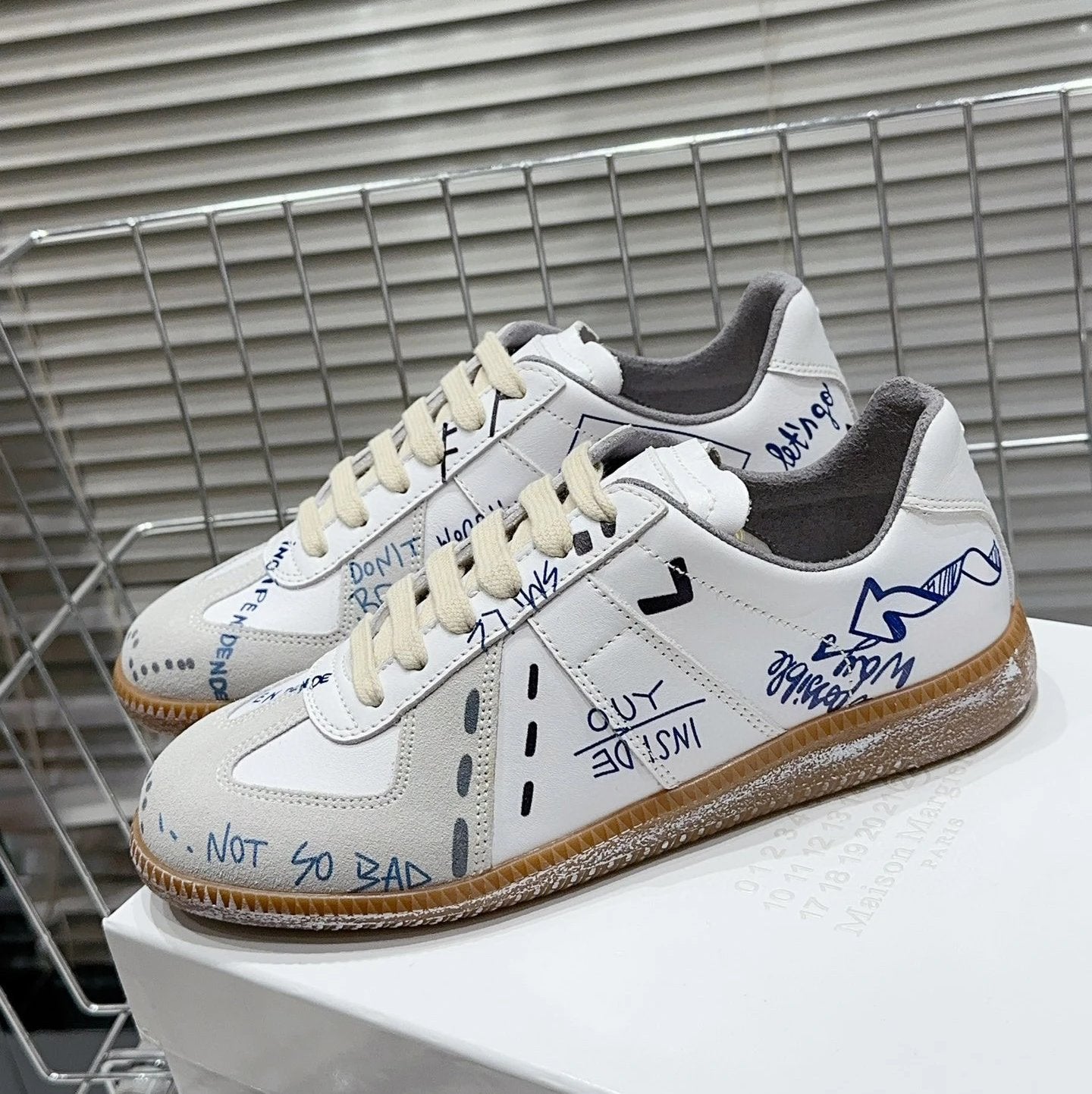 Maison Margiela GAT White whit Writing (Brown Sole)