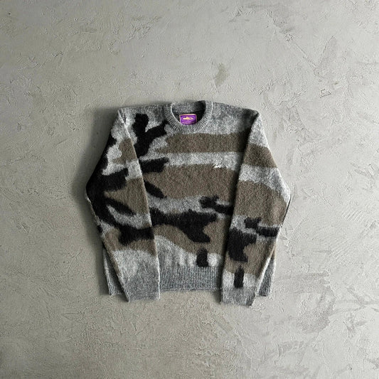 Corteiz Mohair Sweater Camo Grey