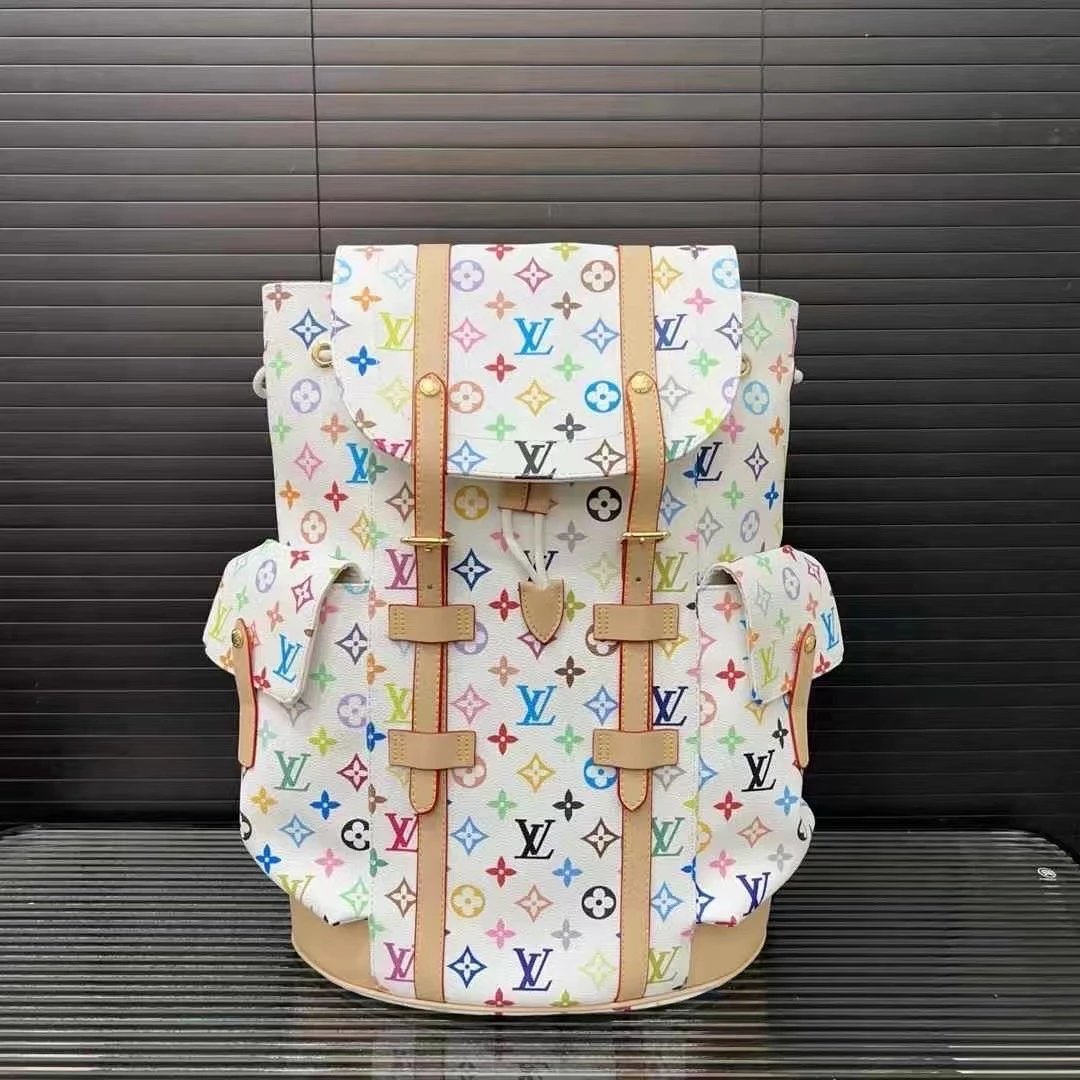 Louis VuittonChristopher Backpack White Colorful Monogram