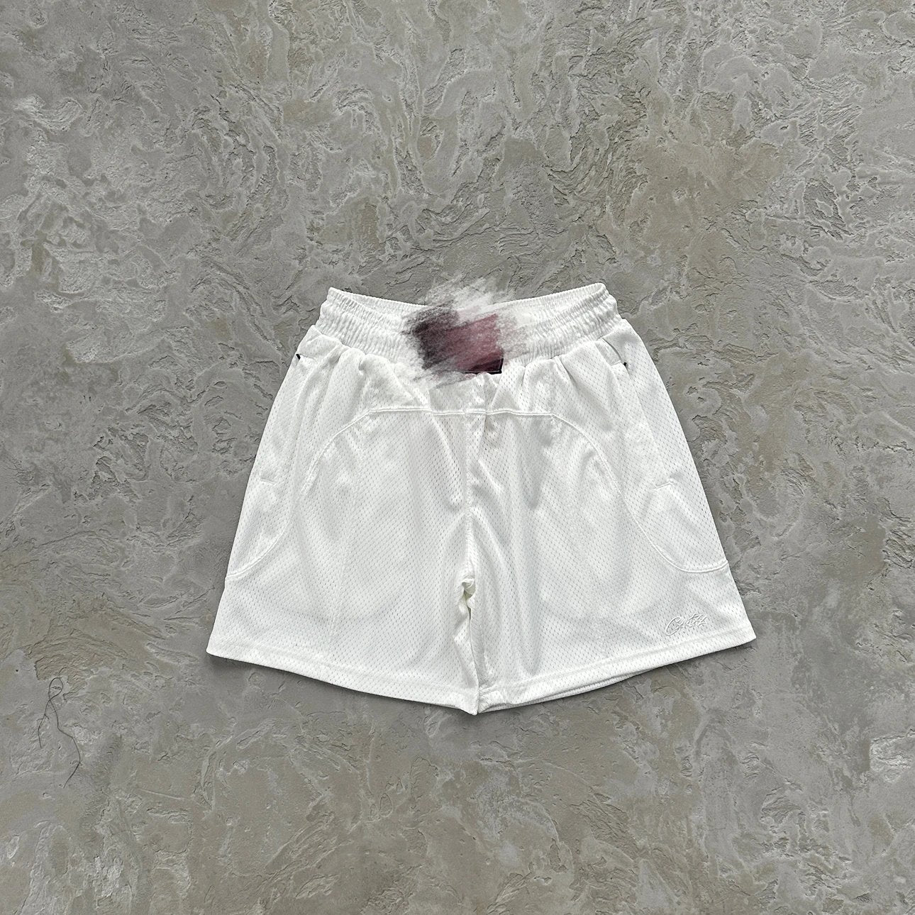 Corteiz HMP MESH Panel Shorts White