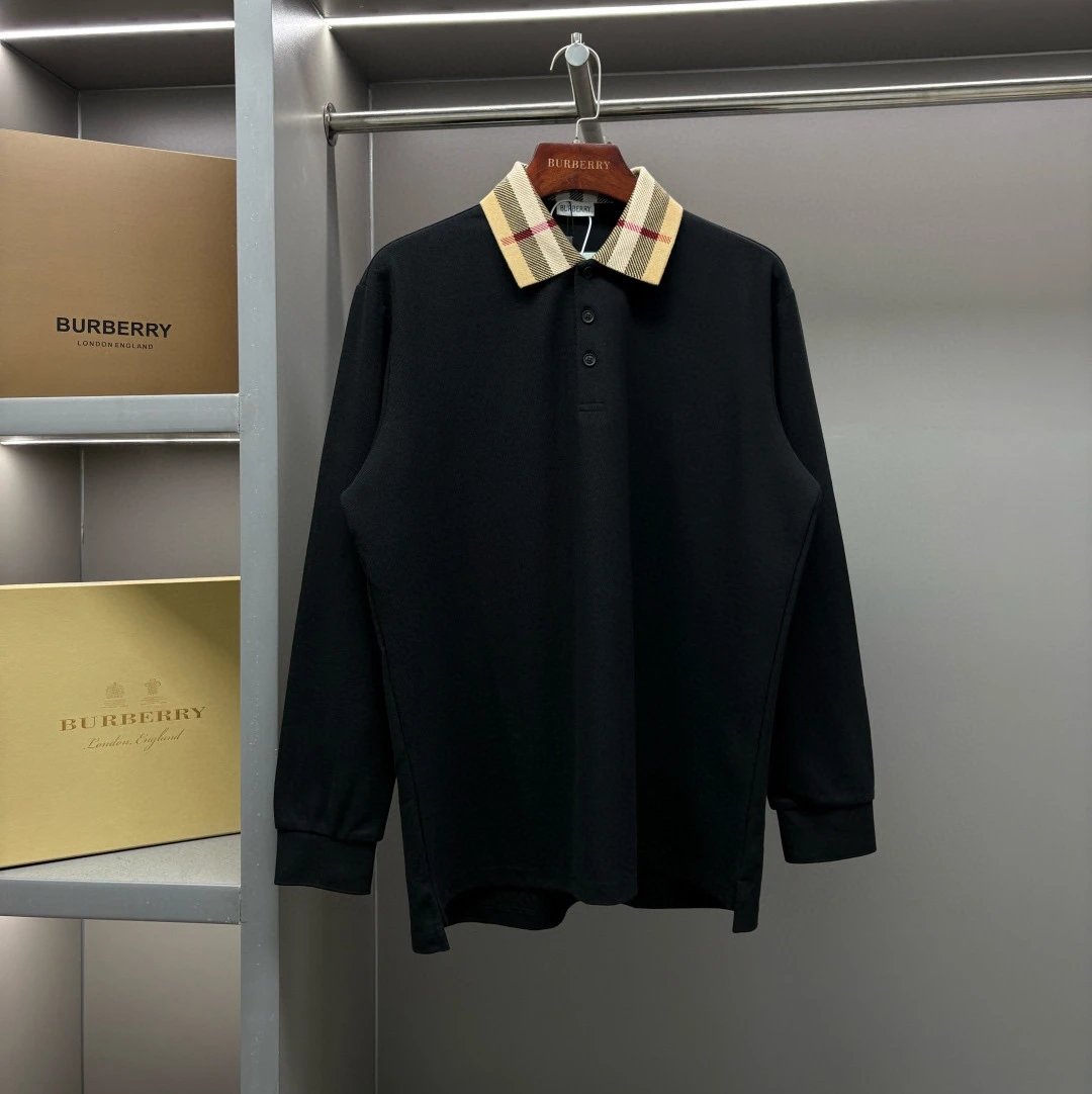 Burberry Crewneck Polo Longsleeve Black