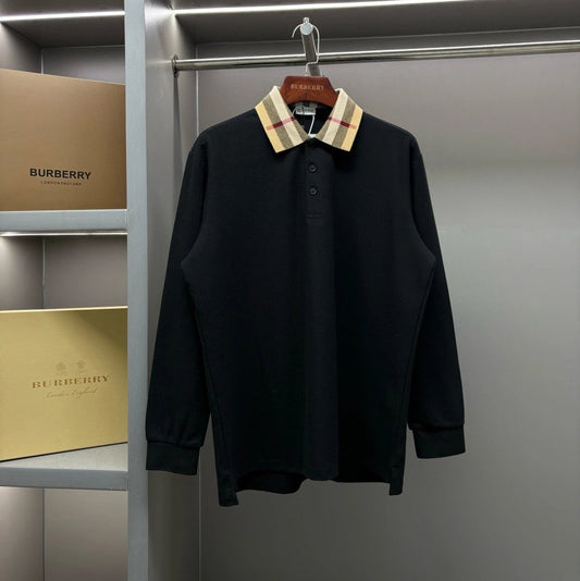 Burberry Crewneck Polo Longsleeve Black