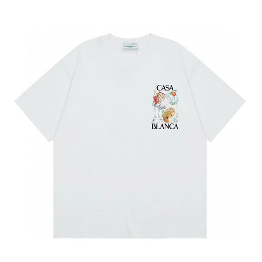 Casablanca small logo T-shirt White
