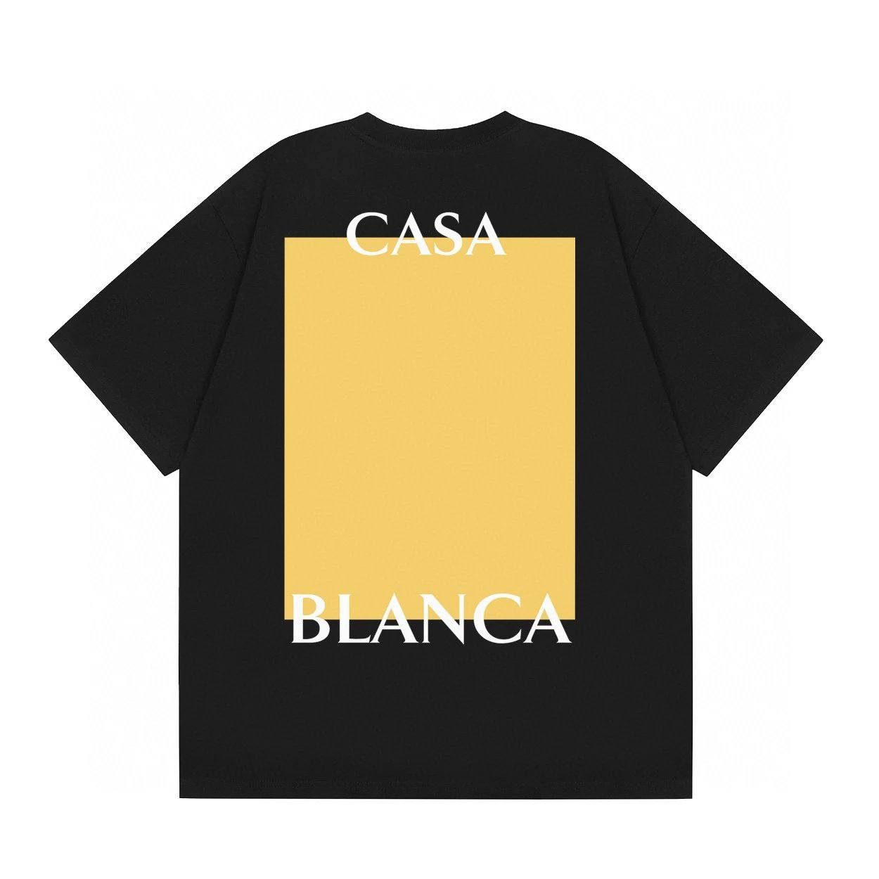 Casablanca Orange Square T-shirt Black