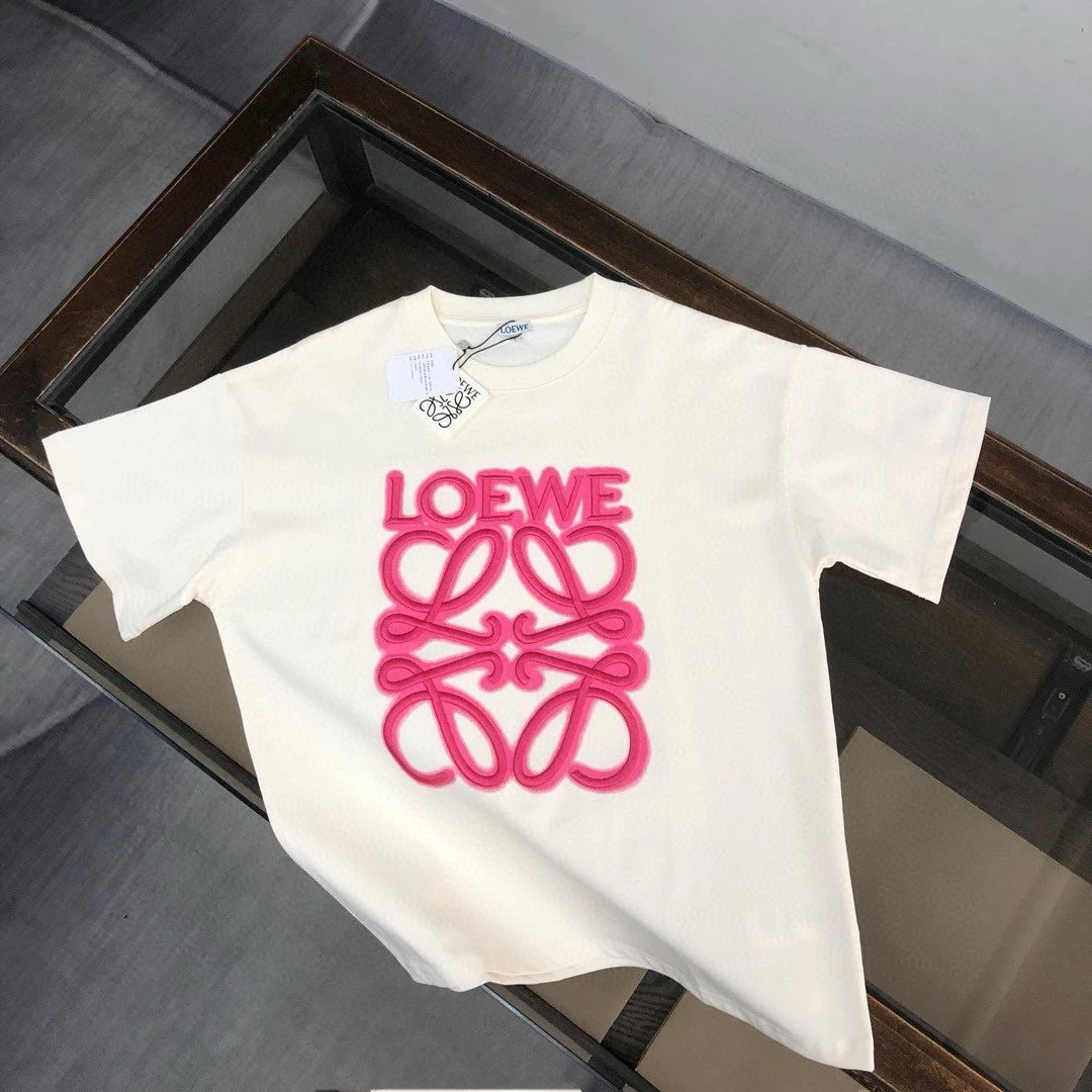 Loewe Pink Icon T-shirt White
