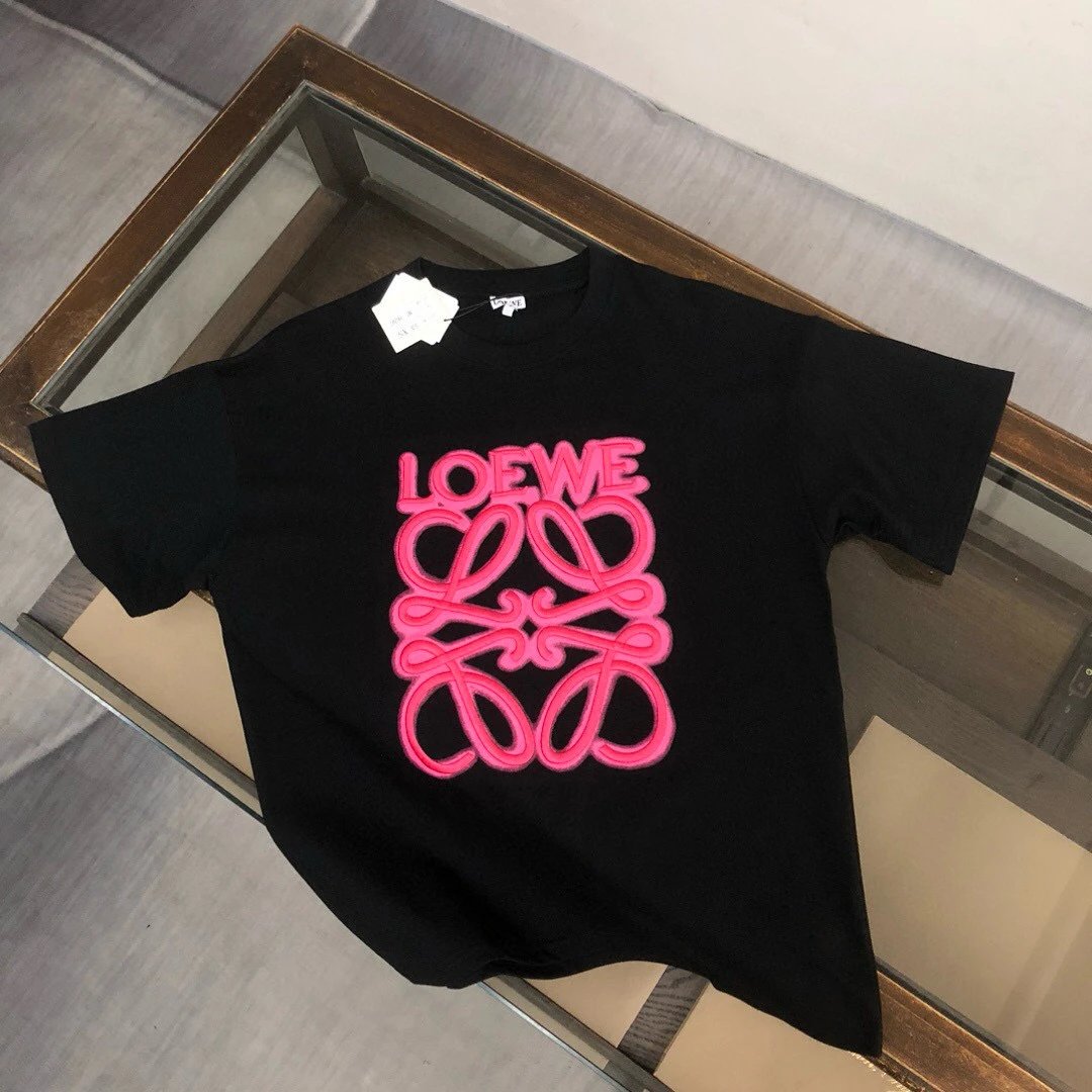 Loewe Pink Icon T-shirt Black
