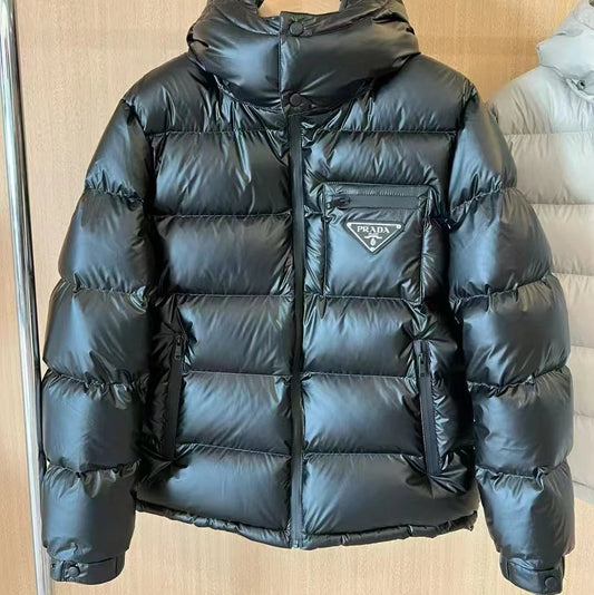 Prada Chestpocket Puffer Down Jacket Black