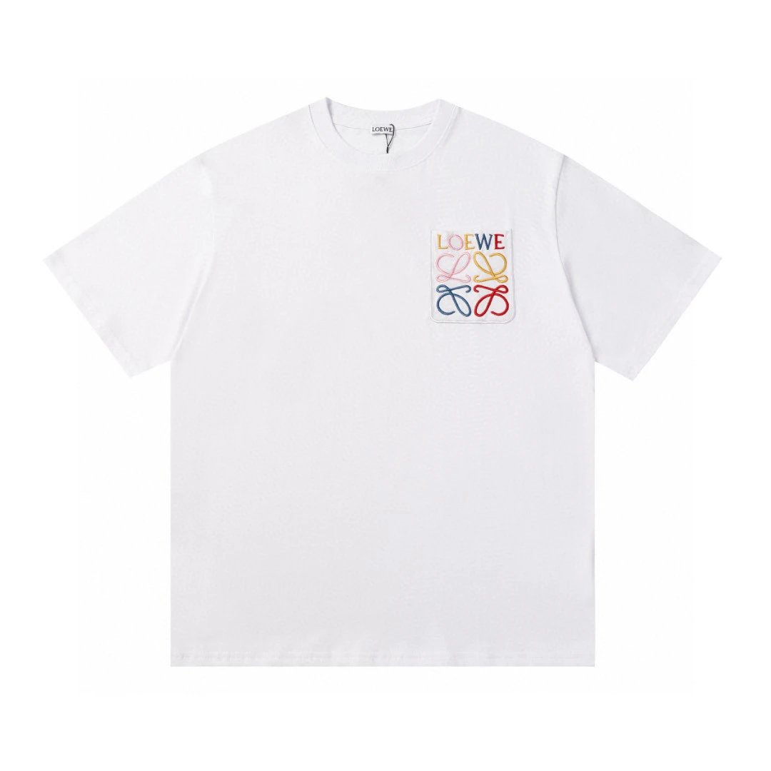 Loewe small Colorfull Logo T-shirt White