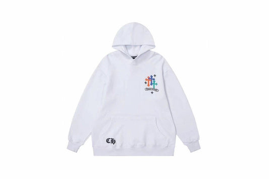 Chrome Hearts small icon multi cross Hoodie White